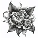 hate and love tattoo design idea