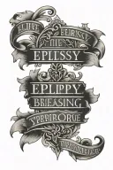 epilepsy sign with words " your life was a blessing, your memory a treasure" with date 10/23/21 in Roman numerals  tattoo design idea