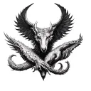 realism tattoo arm sleeve of mythical creatures from the bible tattoo design idea