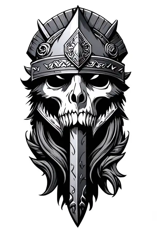 military tattoo featuring norse mythology tattoo design idea