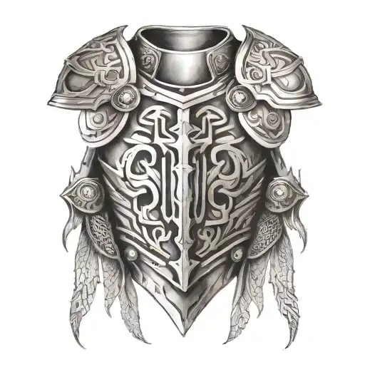 chest armor of god tattoo tattoo design idea