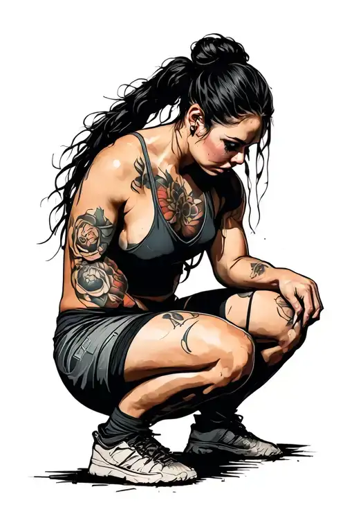 cool squat tattoo design idea