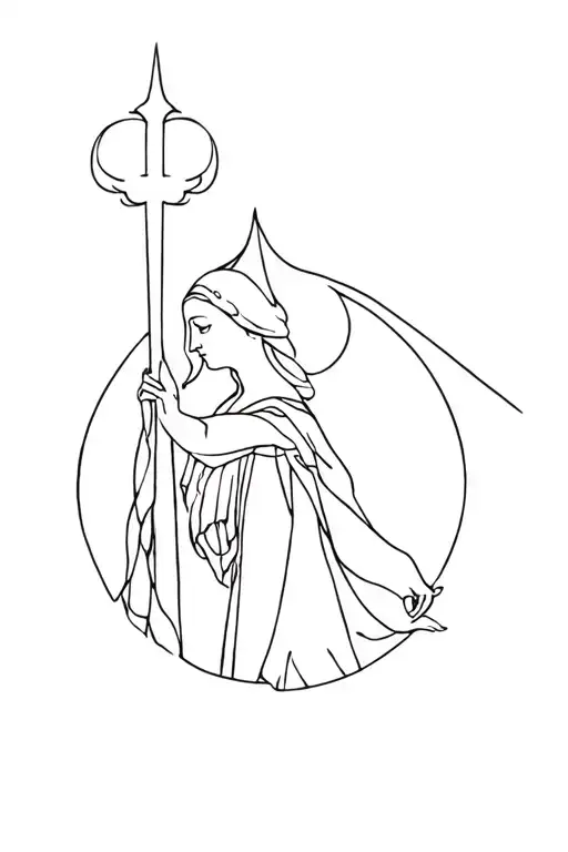 Joan of Arc tattoo design idea