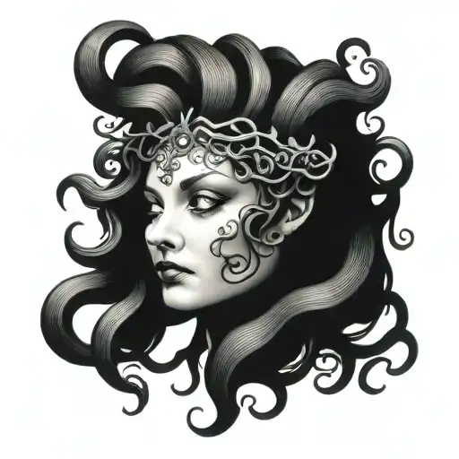 medusa head tattoo design idea
