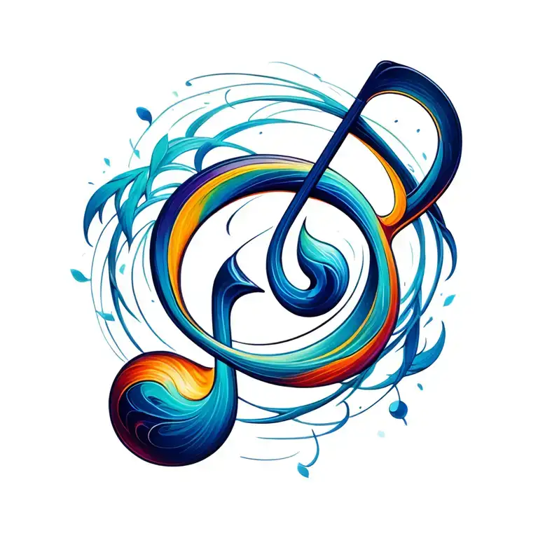quarter rest music symbol tattoo design idea