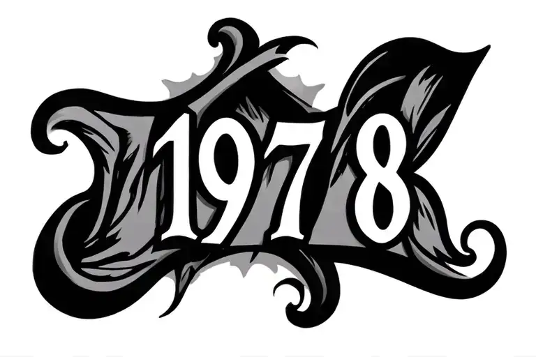 1978 in roman numerals tattoo design idea