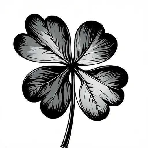 Weed leaf clover with the Latter A in the middle of the leaf tattoo design idea