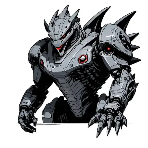 mechagodzilla tattoo design idea