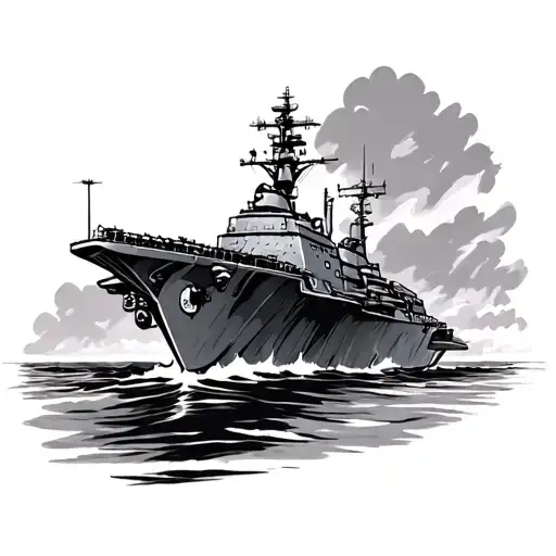Aircraft Carrier tattoo design idea