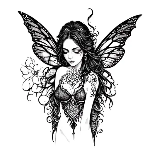 banshee Irish faerie tattoo design idea