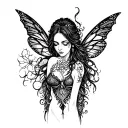 banshee Irish faerie tattoo design idea