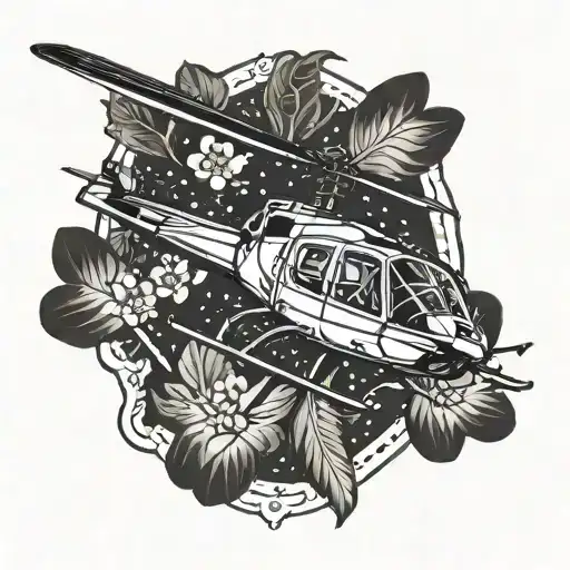 helicopter seed drifting away tattoo design idea