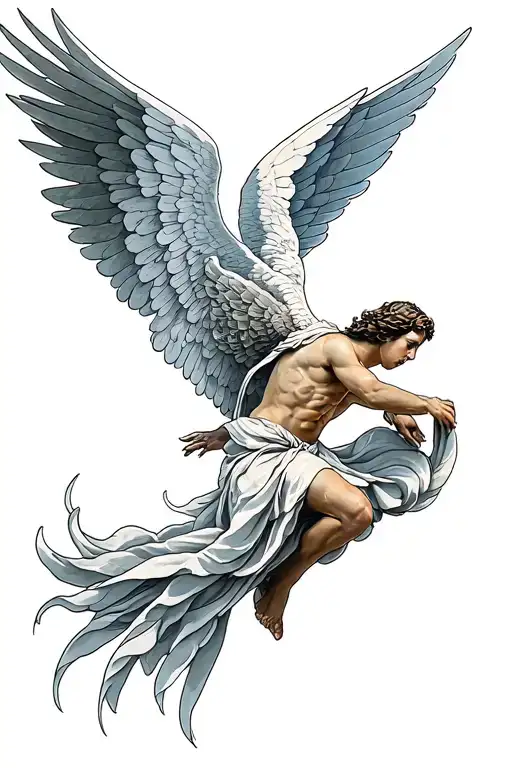 archangel raphael tattoo design idea