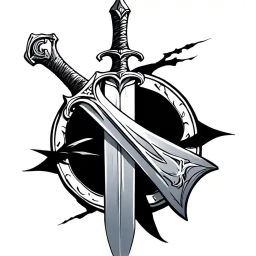 Anxiety Sword tattoo design idea