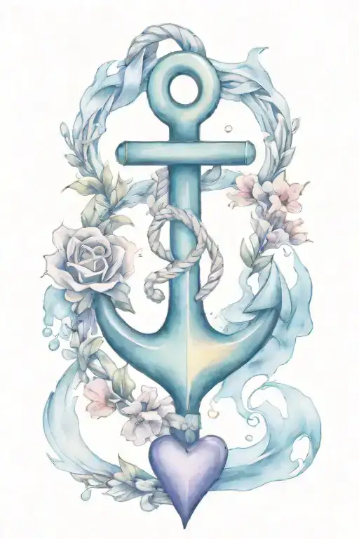 heart anchor mom *09.03.1962 candle15.06.2023 tattoo design idea