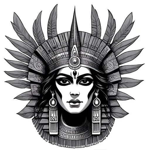 Egyptian goddess kali tattoo design idea