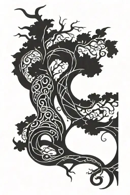 poison tree with a centipede forearm sleeve. tattoo design idea