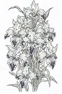irises tattoo design idea