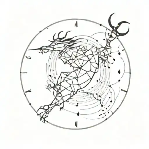 Capricorn, Scorpio, Taurus constellation tattoo design idea