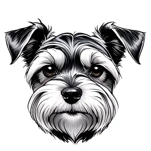 mini schnauzer fine line tattoo design inspired tattoo design idea