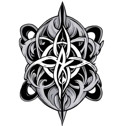 pagan symbols tattoo design idea