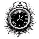 time 2:12 In cursive font no clock tattoo design idea