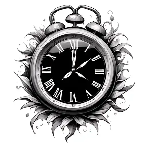 time 2:12 In cursive font no clock tattoo design idea