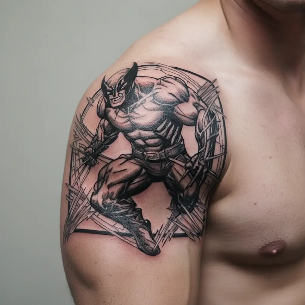 wolverine flash tattoo tattoo design idea
