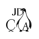 initials J D and C A in the shape of a penguin tattoo design idea