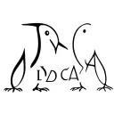 initials J D and C A in the shape of a penguin tattoo design idea