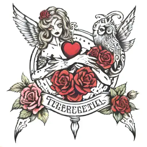 unforgettable with gemini sign intertwined tattoo design idea