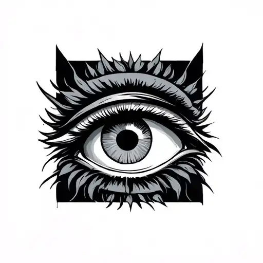 Greek Evil Eye tattoo design idea