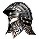 Gladiator helmet with Egyptian writting, and African tribal ink,  tattoo design idea