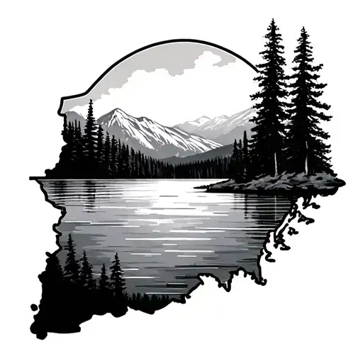 Outline of state of washington  tattoo design idea