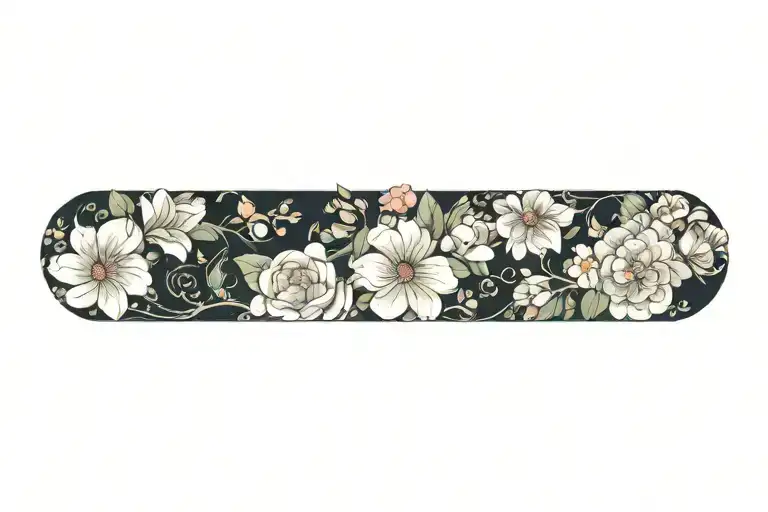 floral wrap my arm tattoo design idea