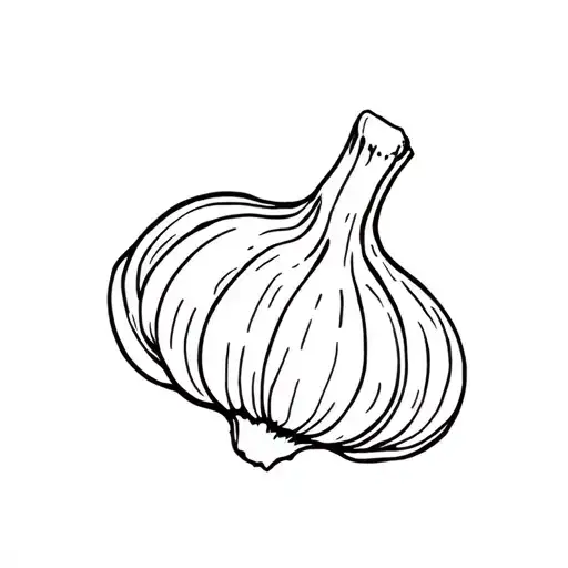 cutie garlic tattoo design idea