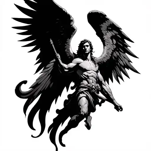 Raphael Archangel tattoo design idea
