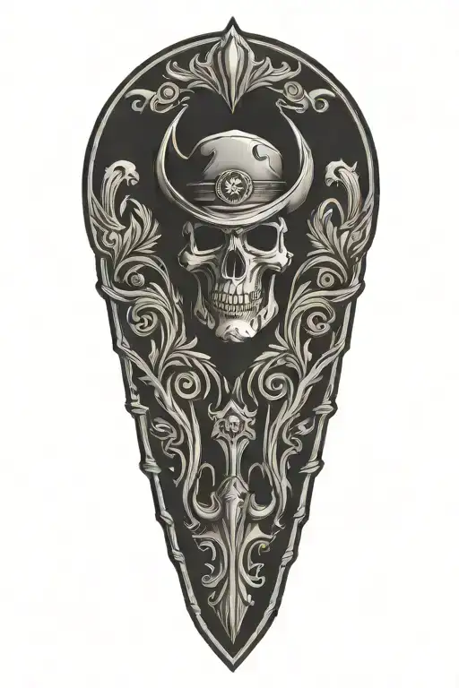 western leather tooling tattoo design idea