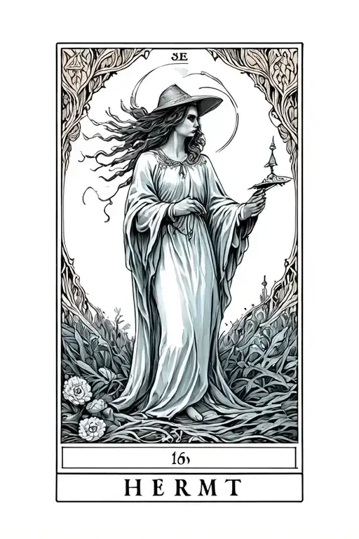 hermit tarot card tattoo design idea