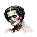 bride of frankenstein tattoo design idea