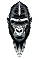 gorilla face tattoo design idea