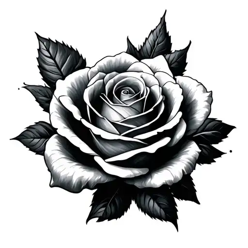 999 Rose tattoo design idea