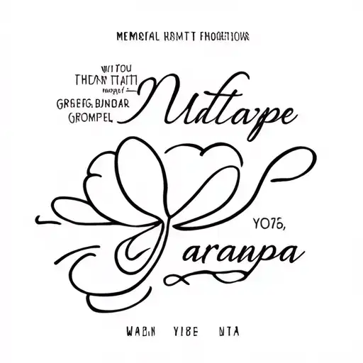 Memorial Grandpa tattoo design idea