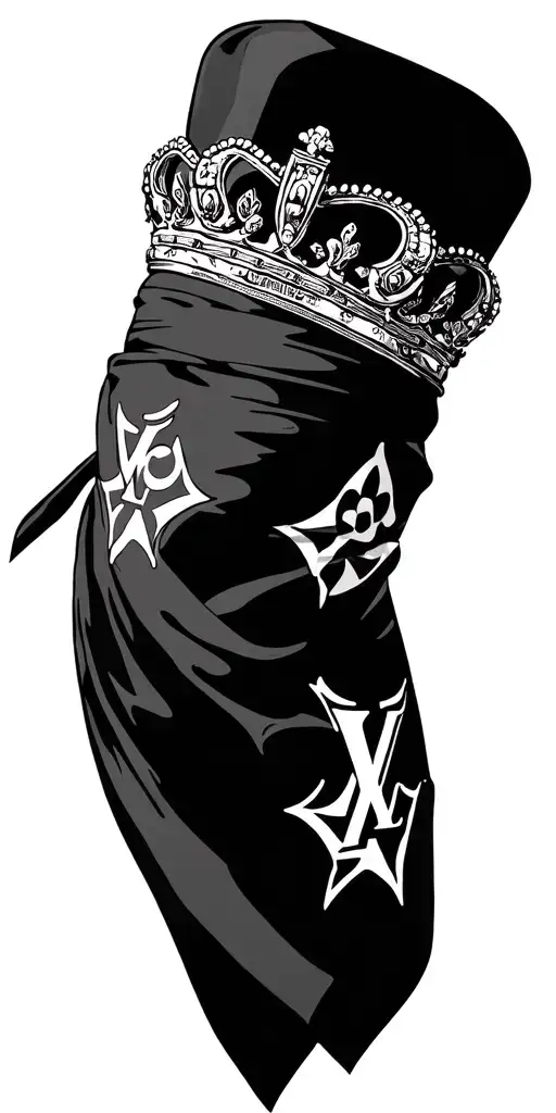 chicano bandana rap louis vuitton manchester crown tattoo design idea