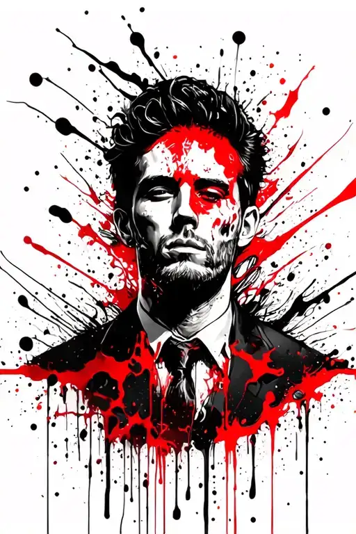 Overthinking man tattoo design idea