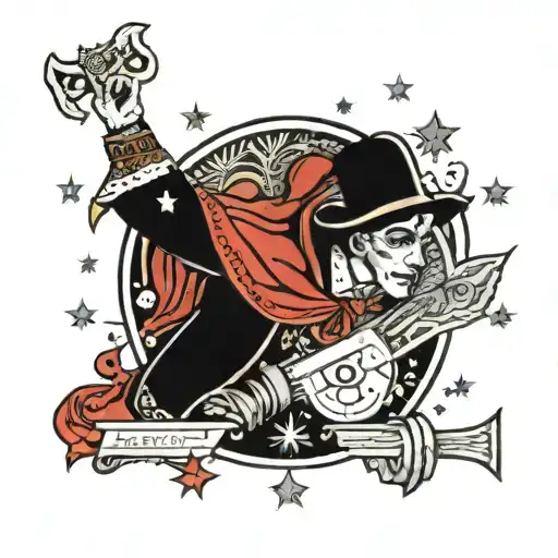 the magician tarot card  tattoo design idea