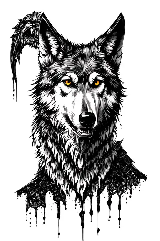 cinema,wolf,lucifer tattoo design idea