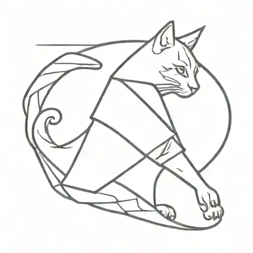 Assassins creed logo with cat  tattoo design idea