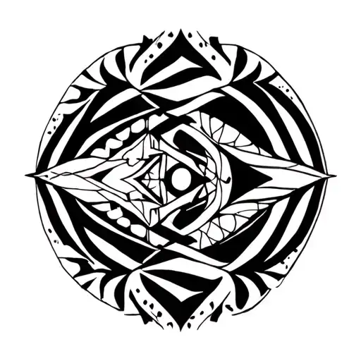Gemini and Aquarius patern geometrical tattoo design idea