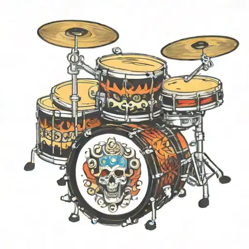 drum tattoo design idea